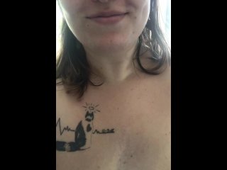 tattooed women, solo female, big tits, girls naked outside