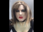 Preview 5 of Linda the MILF 2 (female mask, trans, crossdressing, transformation, legs, pantyhose)