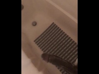 Stroking Dick in Shower