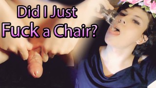 Massage Chair Makes Me Cum & I Eat It