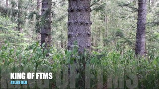 HD 危险的混蛋在森林里 - FTM Transman Cums 在树林里没有被抓到