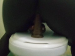Very First Big Dildo Ride Big Ass Ebony Slut In Bathroom - Ashaichious - Screenshot 4 of 16 - Dildo Ride