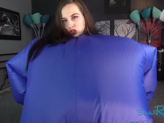 inflatable fetish, blackxrose, humor, body inflation