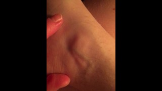 My Veiny Foot - Touching the Veins to Demonstrate the Flow