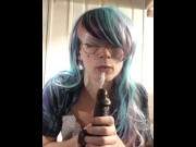 Slut gives a wet and Sloppy blowjob
