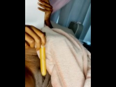 Making my pussy cream with a makeup brush 