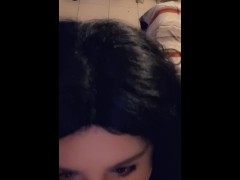 POV CD dance and Gags on dildo