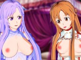 Sword Art Online - Asuna X Futa Quinella 3D Hentai