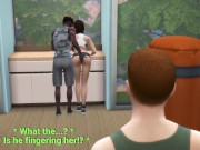 Preview 2 of DDSims - Wife Fucked at Gym while Husband Watches - Sims 4