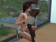Preview 5 of DDSims - Wife Fucked at Gym while Husband Watches - Sims 4