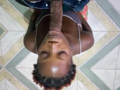 Stepdad Told Hot Naughty Ebony Stepdaughter To Get On Her Knees And Suck A Big Dick Sloppy - Jhodez - Screenshot 4 of 16 - Hood Bitches