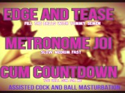 Preview 1 of Cock and Balls JOI Metronome SLOW MEDIUM FAST