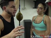 Preview 2 of Watching My Hot Wife Fuck Our Trainer In The Gym