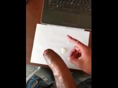 Rock hard boy cums twice jerking off