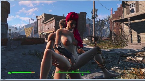 Roodharige Alice. Seksavontuur van een mooi meisje in de Fallout 4-wereld | Porno spel