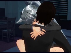 3D your girlfriend loves and hugs you