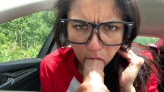 I Got Horny While Driving So I Stop To Fuck My Dildo In The Car For A Bit