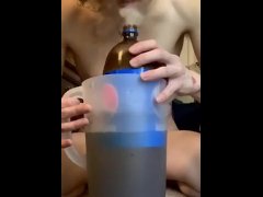 Short Nude GB smoking, w/coughing