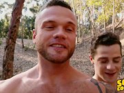 Preview 2 of SeanCody - Hunk Dude Sean Barebacked Hard By Robbie's Cock
