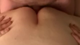 BBW slut gets fucked in her tight asshole and gets a huge anal creampie! 