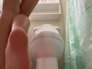 Preview 3 of (Home Alone) Angy Baby Pisses Over Toilet