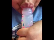 Preview 1 of Sucking my dildo like it’s you daddy