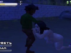 Aborigines fuck local girls. Orgy in the village! | BoneTown, Sex Games