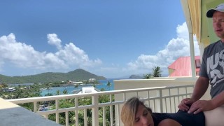 Walmart tinder girl fucks on balcony in virgin islands 
