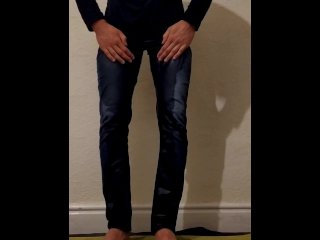 vertical video, male pissing, desperation wetting, fetish