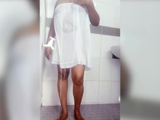 sri lankan, bathroom, milf, sexy bath