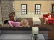 Preview 6 of Mulatto and 3 girls. Group sex of students | Porno Game 3d, sims 4 wicked woohoo