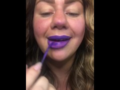 Purple Glass Kissing