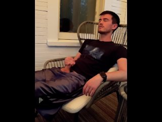 Rubbing Out Four Day Load On Patio During Storm