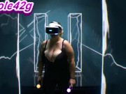 Preview 3 of Nicole42g plays Beat Saber. S1 Ep1b: "Boundless" Playing in Bra! Difficulty Normal:)