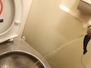 Pissing in a Dirty Public Toilet in the Train