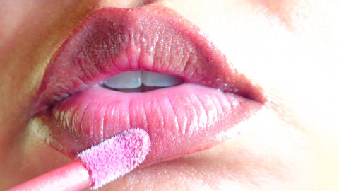 Pink Lips: Light Lip Gloss Fetish