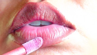 Pink lippen: lichte lipgloss Fetish