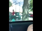 Preview 1 of Almost got caught masturbating in a busy public lot! Super risky!