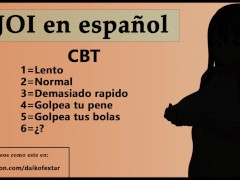 JOI en español, especial CBT + tortura y juego dados.