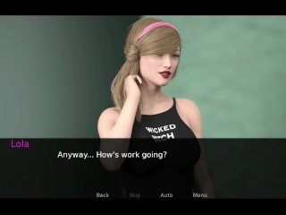 visual novel, big natural tits, babe, cartoon