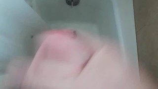 Cum in the bathtub