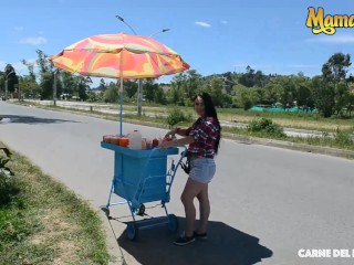 CARNETELMERCADO - Andrea Gaviria Big Ass Latina Colombiana Teen baise Étranger à la caméra - Mamacitaz