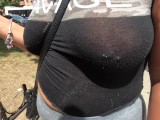 Sister in law in wife see through shirt with no bra on