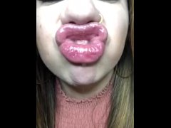 Full Face Lip Sniffing