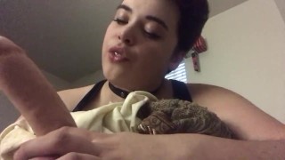 Femboy Fantasizes About Throating Real Cock