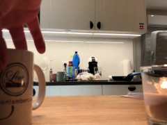 Braless with a Mini G-String Sylvia in the Kitchen doing the Dishes Part 1 - Screenshot 1 of 16 - Leonstv