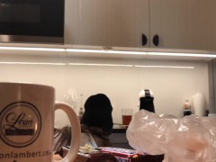 Braless with a Mini G-String Sylvia in the Kitchen doing the Dishes Part 1 - Screenshot 8 of 16 - Young