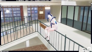 3D HENTAI Diabla мастурбирует в общественном месте