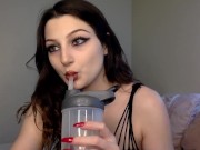 Preview 5 of TIGHT GLAM GOTH TEEN CAM GIRL W LOVENSE LUSH CHATURBATE BEDROOM LIVESTREAM RECORDING