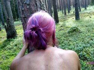 pov, real public sex, forest, exclusive